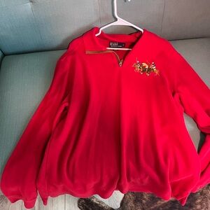 Men’s quarter zip up long sleeve shirt, thicker material